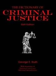 Imagen de archivo de Dictionary of Criminal Justice (Focus) a la venta por SecondSale