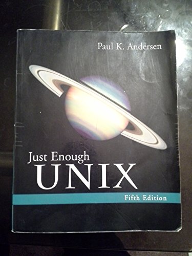Beispielbild fr Just Enough UNIX zum Verkauf von BookHolders