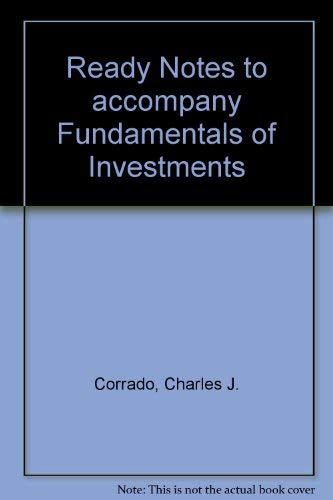 Stock image for Ready Notes for use with Fundamentals of Investments- Valuation and Management, 3rd for sale by a2zbooks