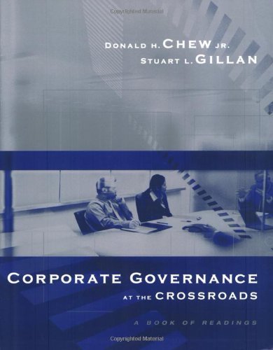 Stock image for Corporate Governance at the Crossroads: A Book of Readings (IRWIN MCGRAW HILL SERIES IN FINANCE, INSURANCE AND REAL ESTATE) for sale by SecondSale