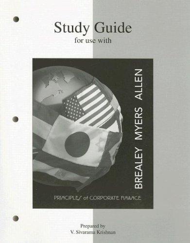 Stock image for Study Guide to accompany Principles of Corp. Finance for sale by HPB-Red
