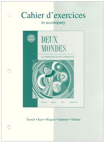 Imagen de archivo de Workbook/Lab Manual to accompany Deux mondes: A Communicative Approach a la venta por ZBK Books