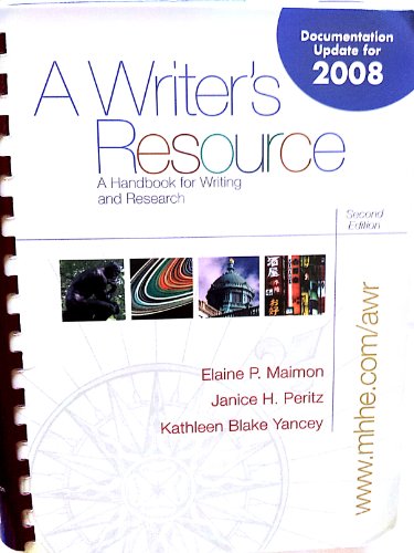 Imagen de archivo de A Writer's Resource: A Handbook for Writing And Research a la venta por Orion Tech