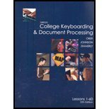 Stock image for Gregg College Keyboarding: Lessons 1-20 for sale by BooksRun