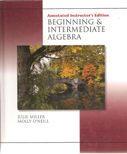 Stock image for Annotated Instructor's Edition Beginning & Intermediate Algebra for sale by HPB-Red