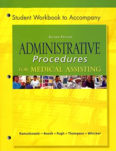 9780072971491: WB t/a Administrative Procedures for Medical Assisting A Patient Approach