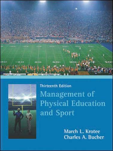 Beispielbild fr Management of Physical Education and Sport zum Verkauf von Better World Books