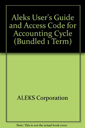 9780072975321: Aleks User's Guide and Access Code for Accounting Cycle