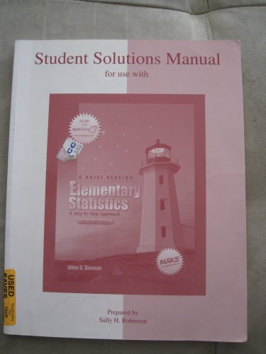 Imagen de archivo de Elementary Statistics: A Brief Version (Student Solutions Manual, 3rd Edition) by Allan G. Bluman (2006) Paperback a la venta por SecondSale