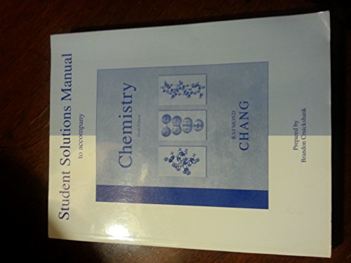 Beispielbild fr Student Solutions Manual to accompany Chemistry zum Verkauf von Wonder Book