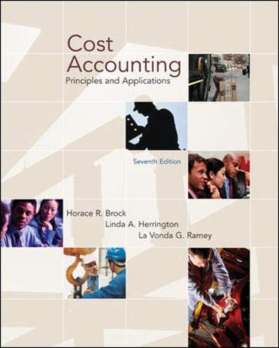 9780072982480: Cost Accounting: Principles and Applications