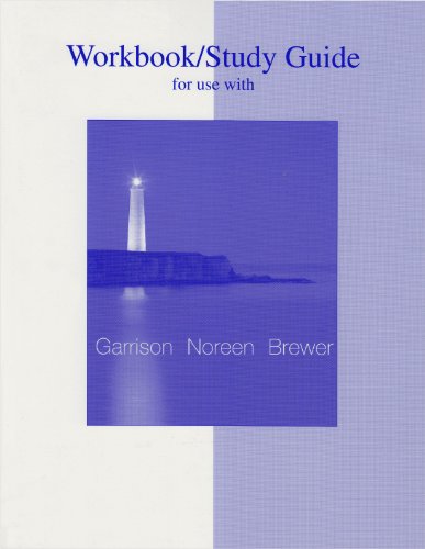 Beispielbild fr Workbook/Study Guide to accompany Managerial Accounting zum Verkauf von Wonder Book