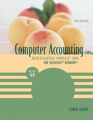 Computer Accounting With Peachtree Complete 2004 For Microsoft Windows: Release 11.0 8th