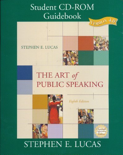 Stock image for The Art of Public Speaking: Student CD-ROM Guidebook (CD and Book) for sale by SecondSale
