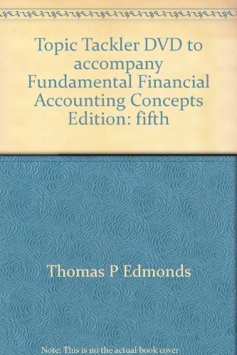 Imagen de archivo de Topic Tackler DVD to accompany Fundamental Financial Accounting Concepts a la venta por BookHolders