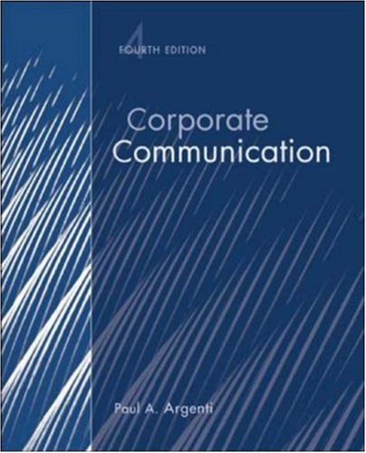 Imagen de archivo de Corporate Communication a la venta por The Book Spot