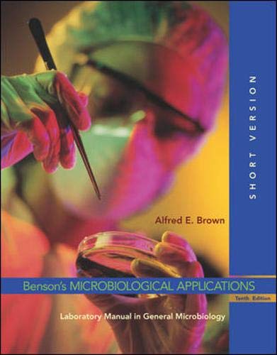 Imagen de archivo de Benson's Microbiological Applications: Laboratory Manual in General Microbiology, Short Version a la venta por SecondSale