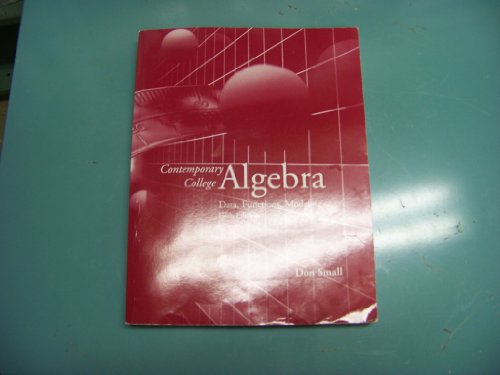 9780072994063: Contemporary College Algebra: Data, Functions, Modeling (with CD)