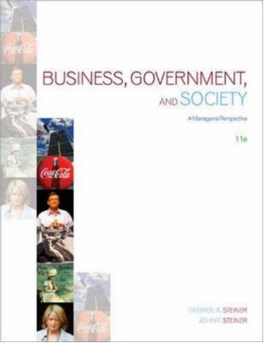 Stock image for Business, Government and Society: A Managerial Perspective for sale by SecondSale