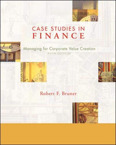 Beispielbild fr Case Studies in Finance: Managing for Corporate Value Creation zum Verkauf von HPB-Red