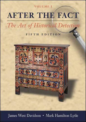 Stock image for After the Fact, Volume I, The Art of Historical Detection CD for sale by Blue Vase Books