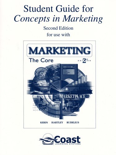 Imagen de archivo de Student Guide for Concepts in Marketing: The Core 2/e a la venta por BookHolders