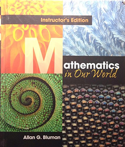 Imagen de archivo de Mathematics in Our World Annotated Instr a la venta por Better World Books