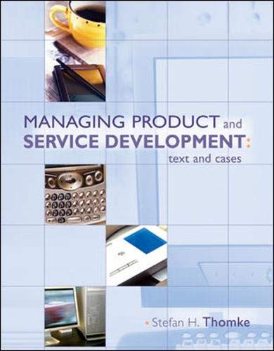 Stock image for Managing Product and Service Development: Text and Cases for sale by SecondSale