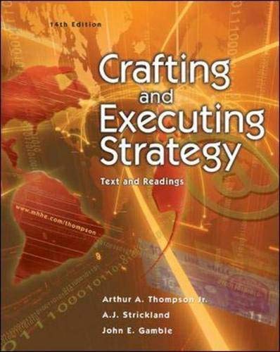 Imagen de archivo de Crafting and Executing Strategy: Text and Readings with Online Learning Center with Premium Content Card a la venta por SecondSale
