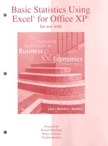 Imagen de archivo de Basic Statistics Using Excel to accompany Statistical Techniques in Business and Economics a la venta por Phatpocket Limited