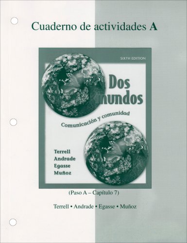 Beispielbild fr Workbook/Lab Manual Part A to accompany Dos mundos zum Verkauf von Ergodebooks