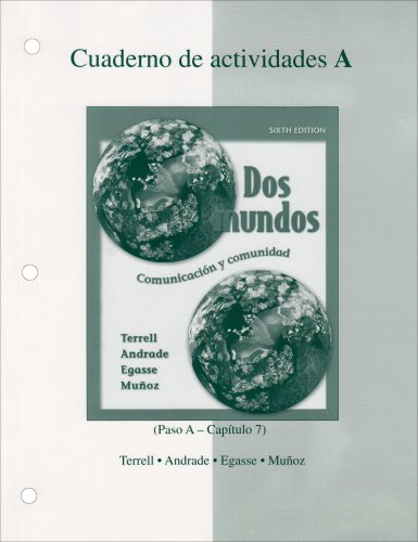 Imagen de archivo de Workbook/Lab Manual Part A to accompany Dos mundos a la venta por Ergodebooks