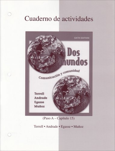 Beispielbild fr Dos Mundos: Cuaderno de actividades (Spanish Edition) zum Verkauf von Irish Booksellers