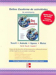 Online Cuaderno de actividades: To Accompany Dos Mundos (9780073030982) by Terrell, Tracy D; Andrade, Magdalena; Egasse, Jeanne; MuÃ±oz, ElÃ­as Miguel