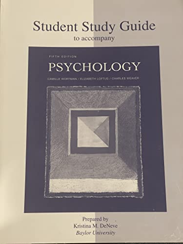 9780073033747: Student Study Guide to Accompany Psychology