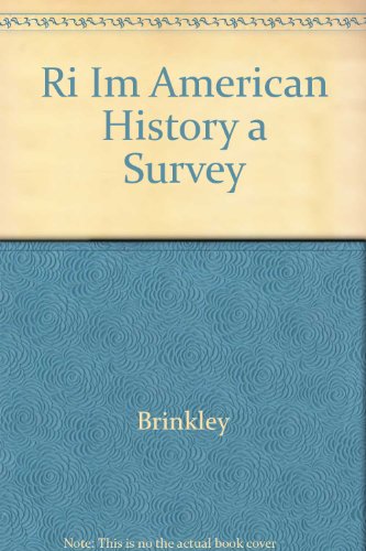 9780073033938: Ri Im American History a Survey