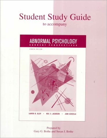 9780073034690: Student Study Guide for Abnormal Psychology
