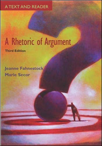 Stock image for A Rhetoric of Argument: Text and Reader for sale by HPB-Red