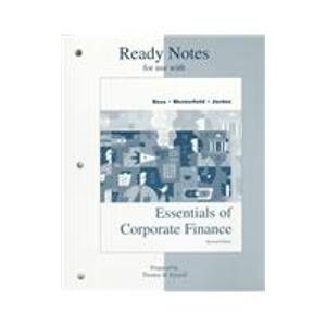 Ready Notes (9780073039145) by Ross, Stephen A.; Westerfield, Randolph W; Jordan, Bradford D