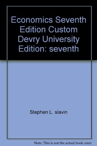 Stock image for Economics Seventh Edition Custom Devry University for sale by HPB-Red