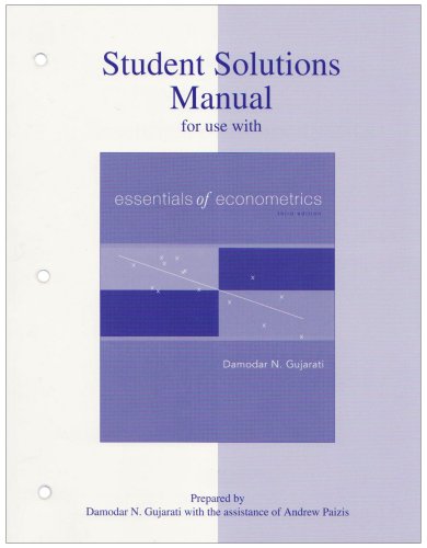 9780073042091: Student Solutions Manual to accompany Essentials of Econometrics