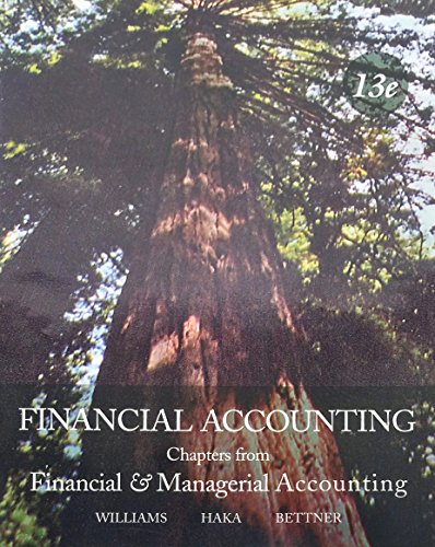 Financial and Managerial Accounting, 16th edition (9780073042336) by Williams; Haka; Bettner