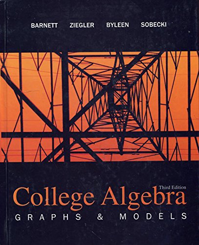 9780073051956: College Algebra Graphs & Models