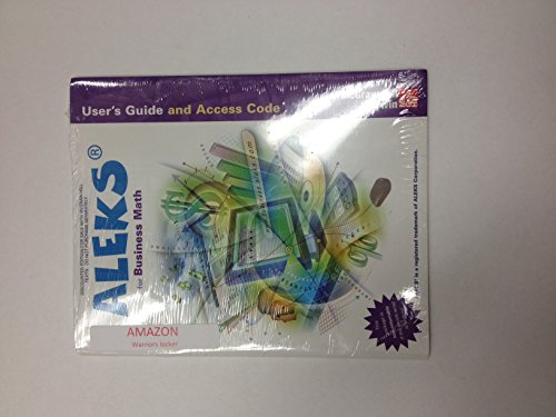 Stock image for Aleks for Business Math User Guide + Access Code for sale by SecondSale