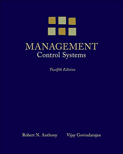 Imagen de archivo de Management Control Systems (Irwin Accounting) a la venta por SecondSale