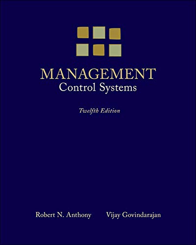 Stock image for Management Control Systems for sale by Better World Books