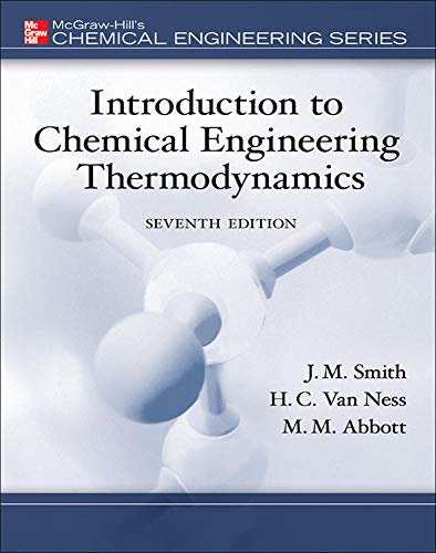 Beispielbild fr Introduction to Chemical Engineering Thermodynamics (The Mcgraw-Hill Chemical Engineering Series) zum Verkauf von ZBK Books