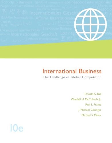 Imagen de archivo de International Business: The Challenge Of Global Competition a la venta por Top Notch Books