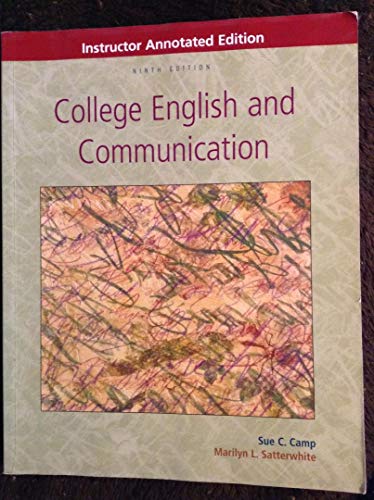 Stock image for College English and communication (Instructor Annotated Edition/Ninth Edition) for sale by Buyback Express