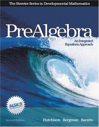 Prealgebra with MathZone (9780073107646) by Hutchison, Donald; Bergman, Barry; Baratto, Stefan